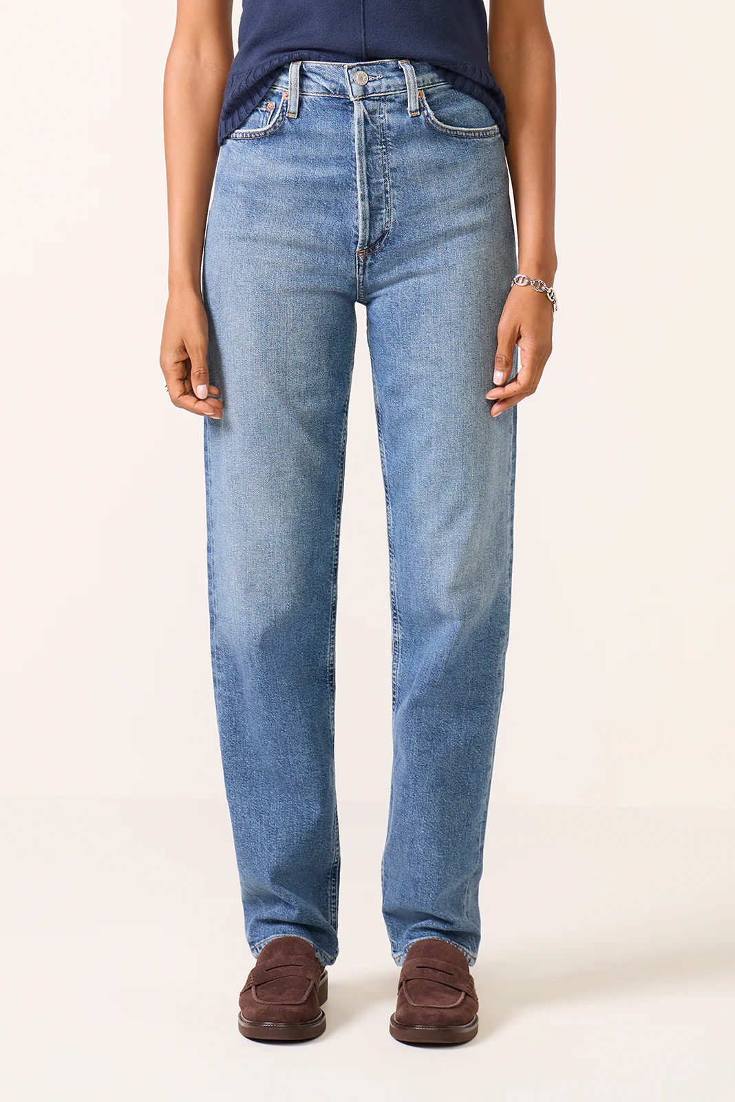 90s Pinch Waist Long Straight Jean - Image 5