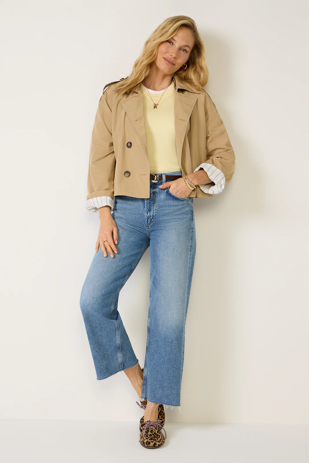 Benny Cropped Trench Jacket - Image 2