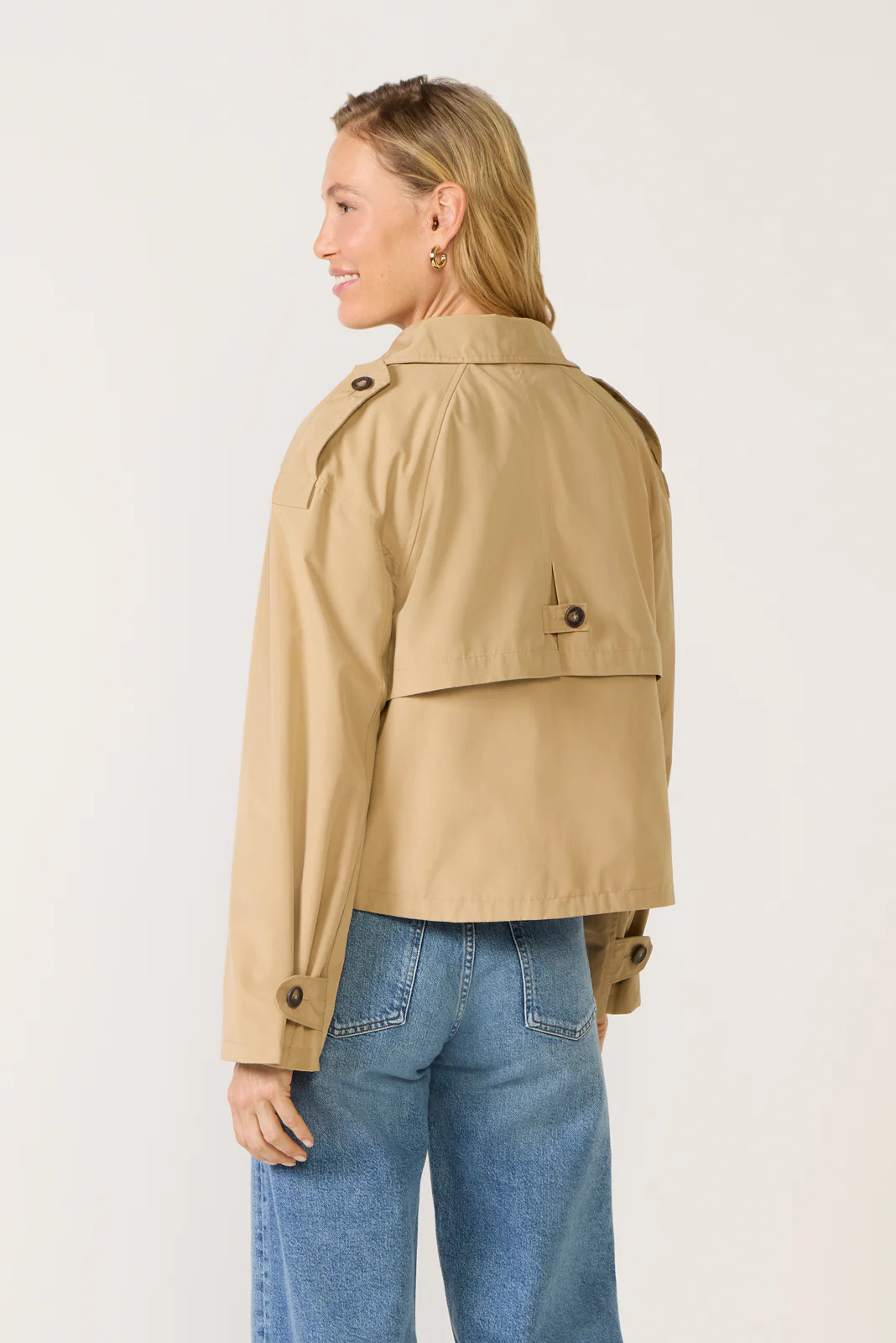 Benny Cropped Trench Jacket - Image 4