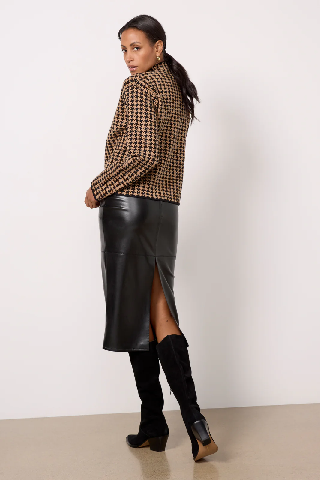 Better Than Leather Midi Skirt - Image 3