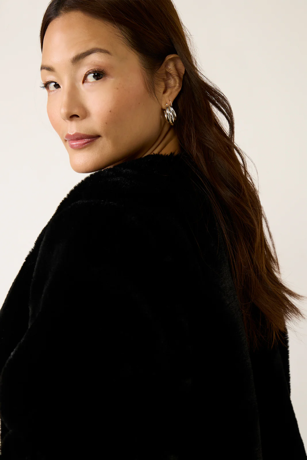 Black Cherry Fur Jacket - Image 3