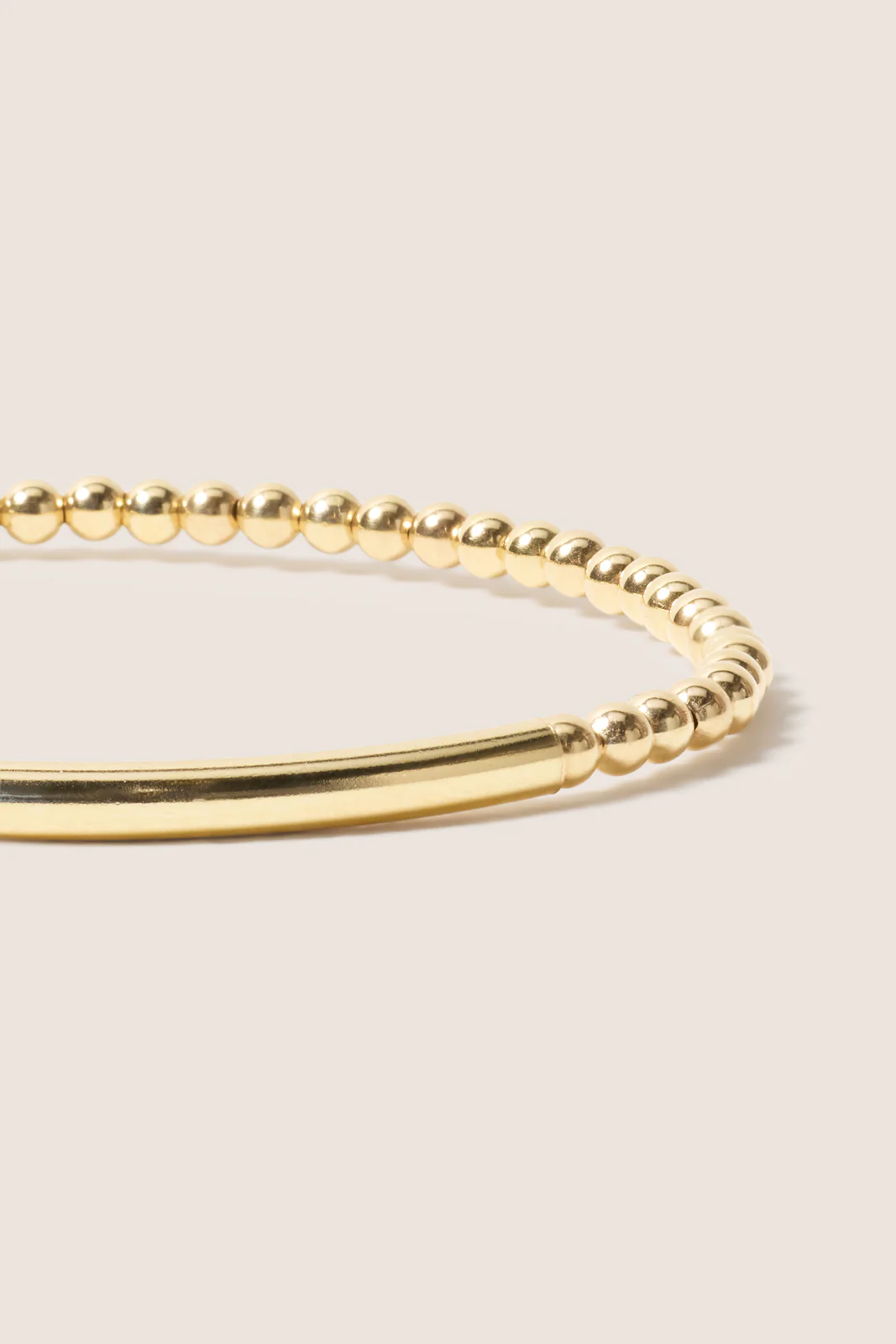 Bliss Bar Smooth Gold 3mm Bracelet - Image 2