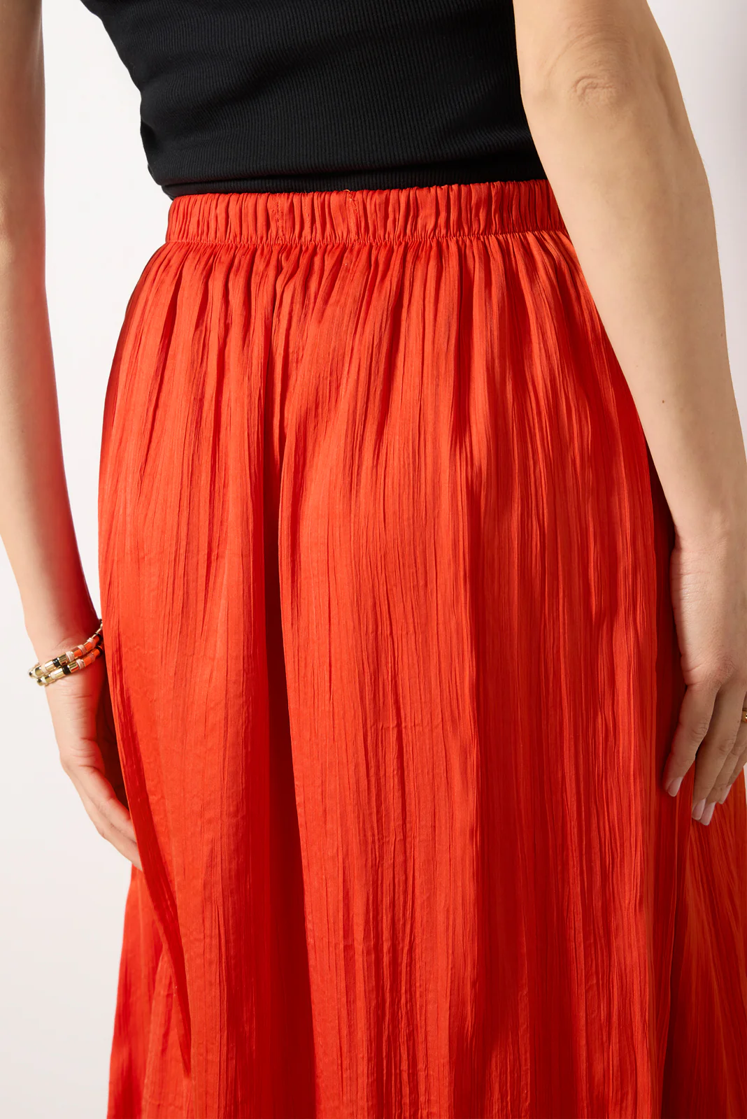Claire Satin Midi Skirt - Image 3