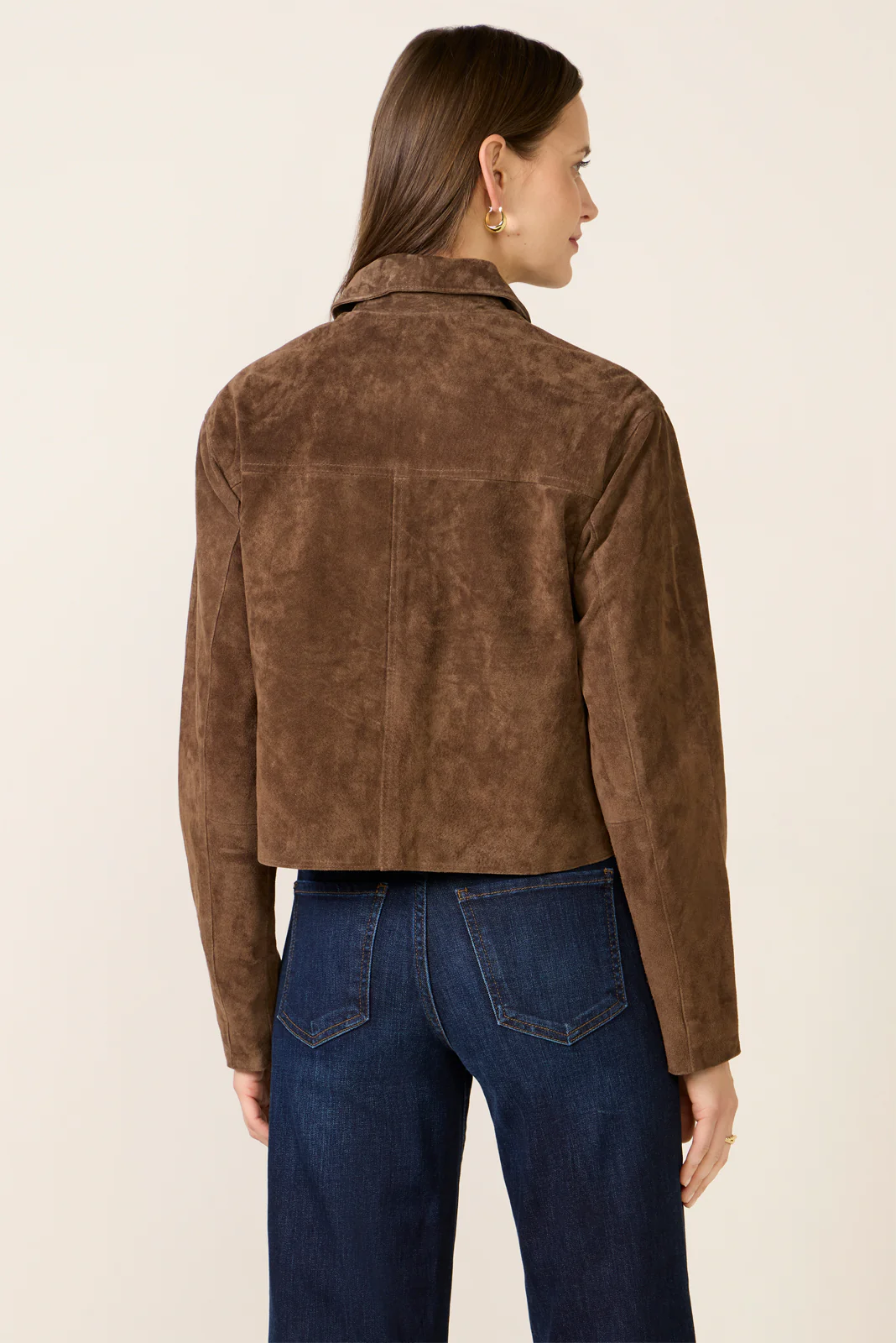 Crop Suede Jacket - Image 4
