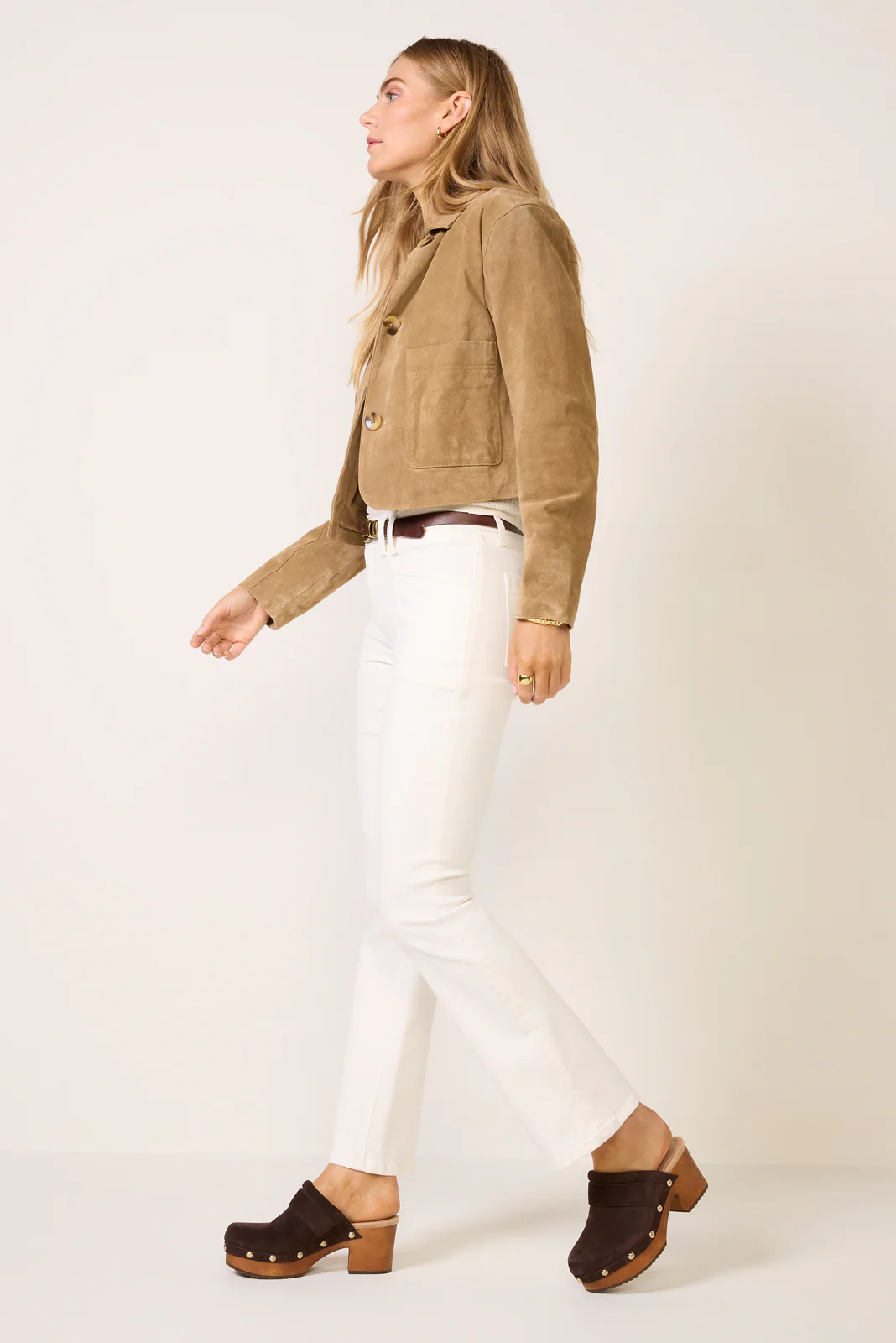 Crop Suede Jacket - Image 5