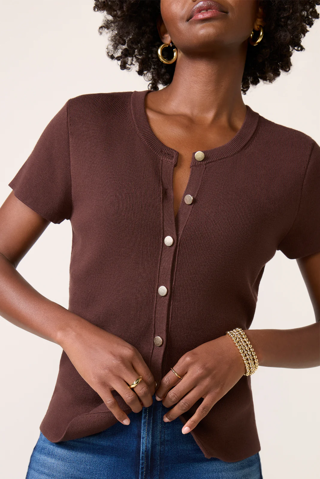 Eden Button Front Sweater - Image 2