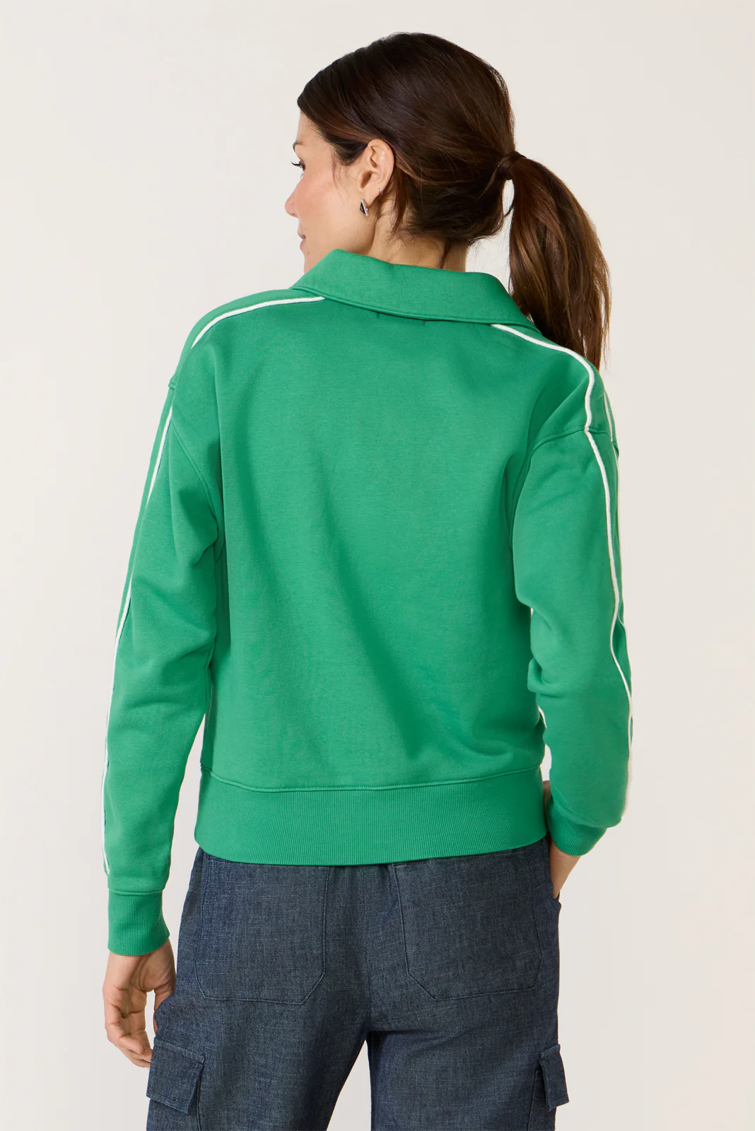 Elsie Piped Polo Sweatshirt - Image 4