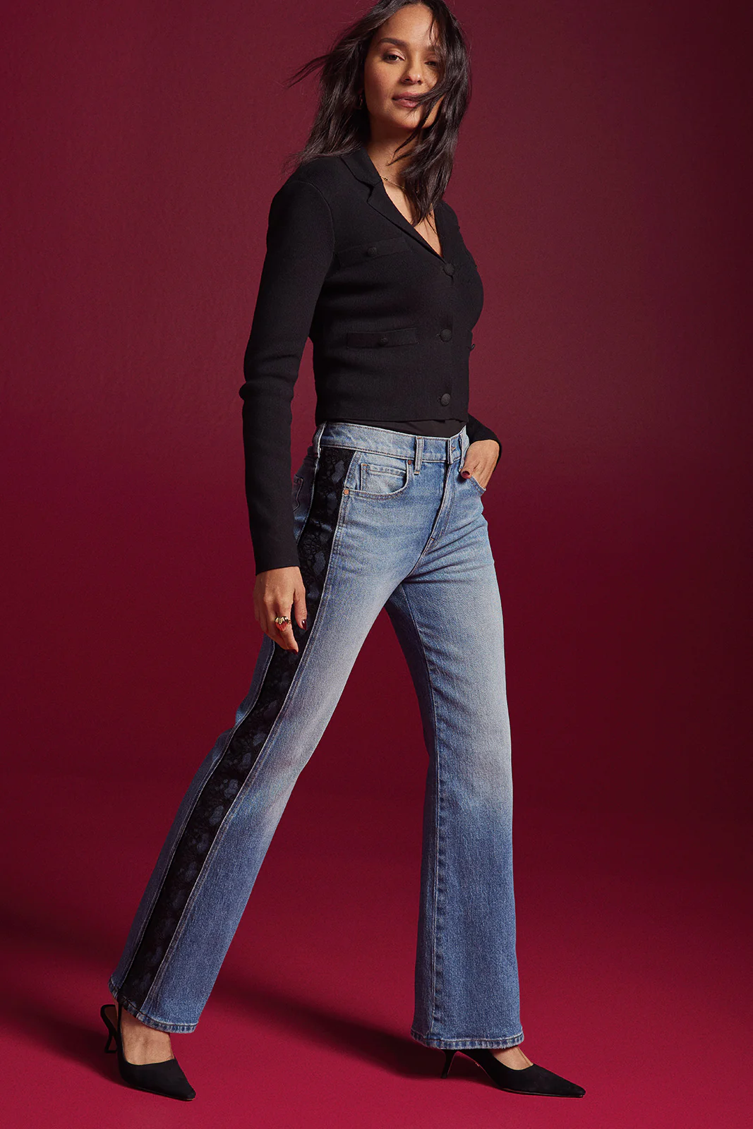 Ever Straight w Lace Inset Jean - Image 7