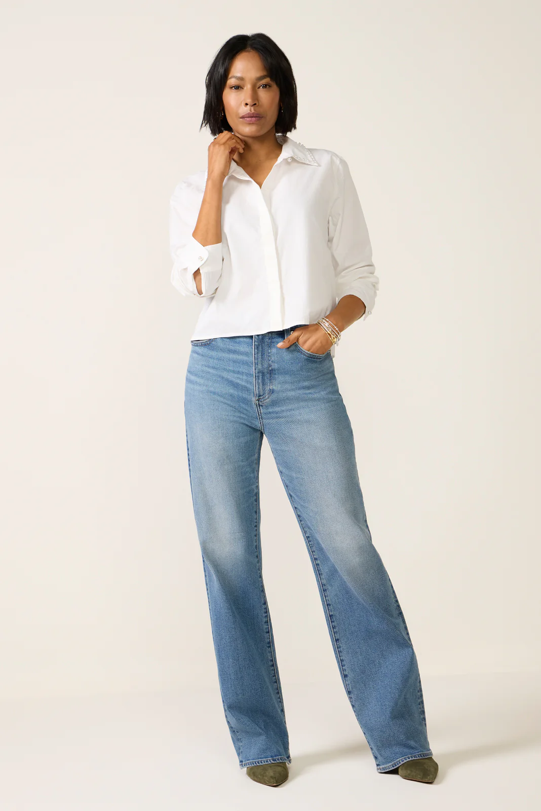 Evie High Rise Slim Bootcut Jean - Image 6