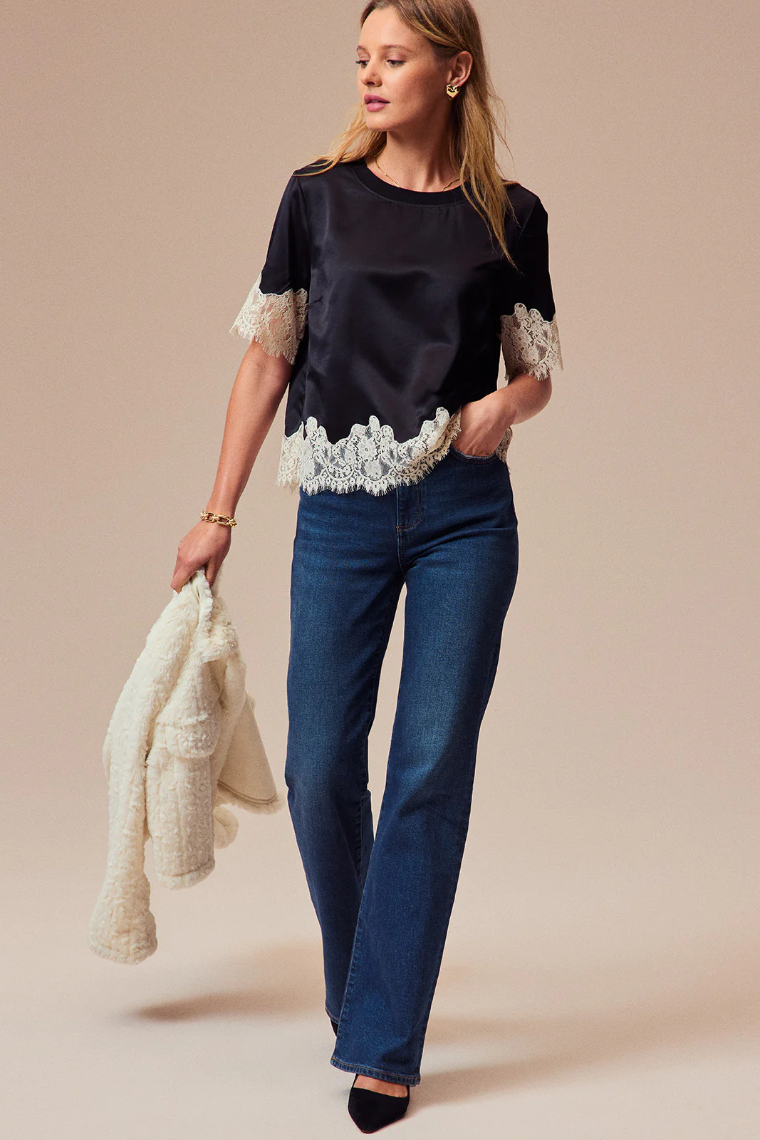 Evie High Rise Slim Bootcut Jean - Image 6