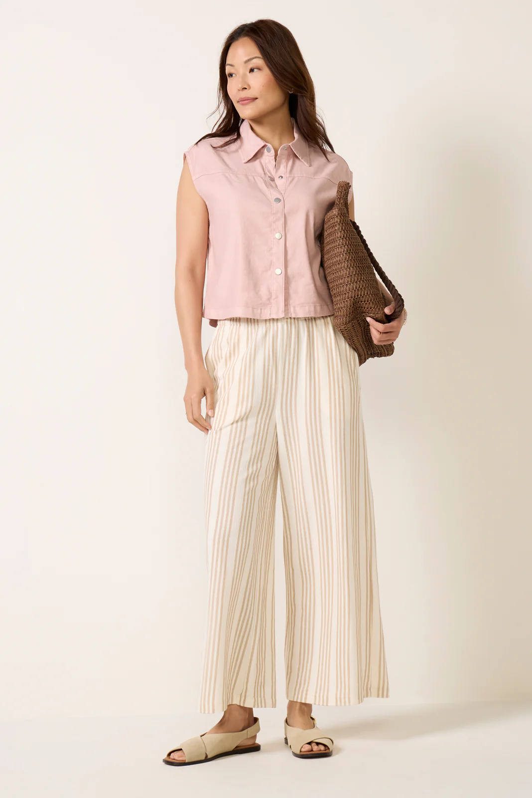 Frankie Stretch Linen Vest - Image 2