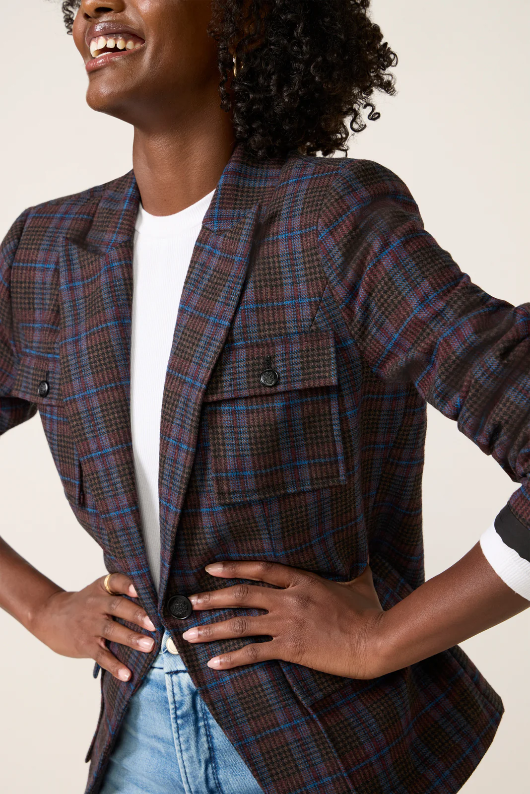 Jackie Plaid Blazer - Image 3