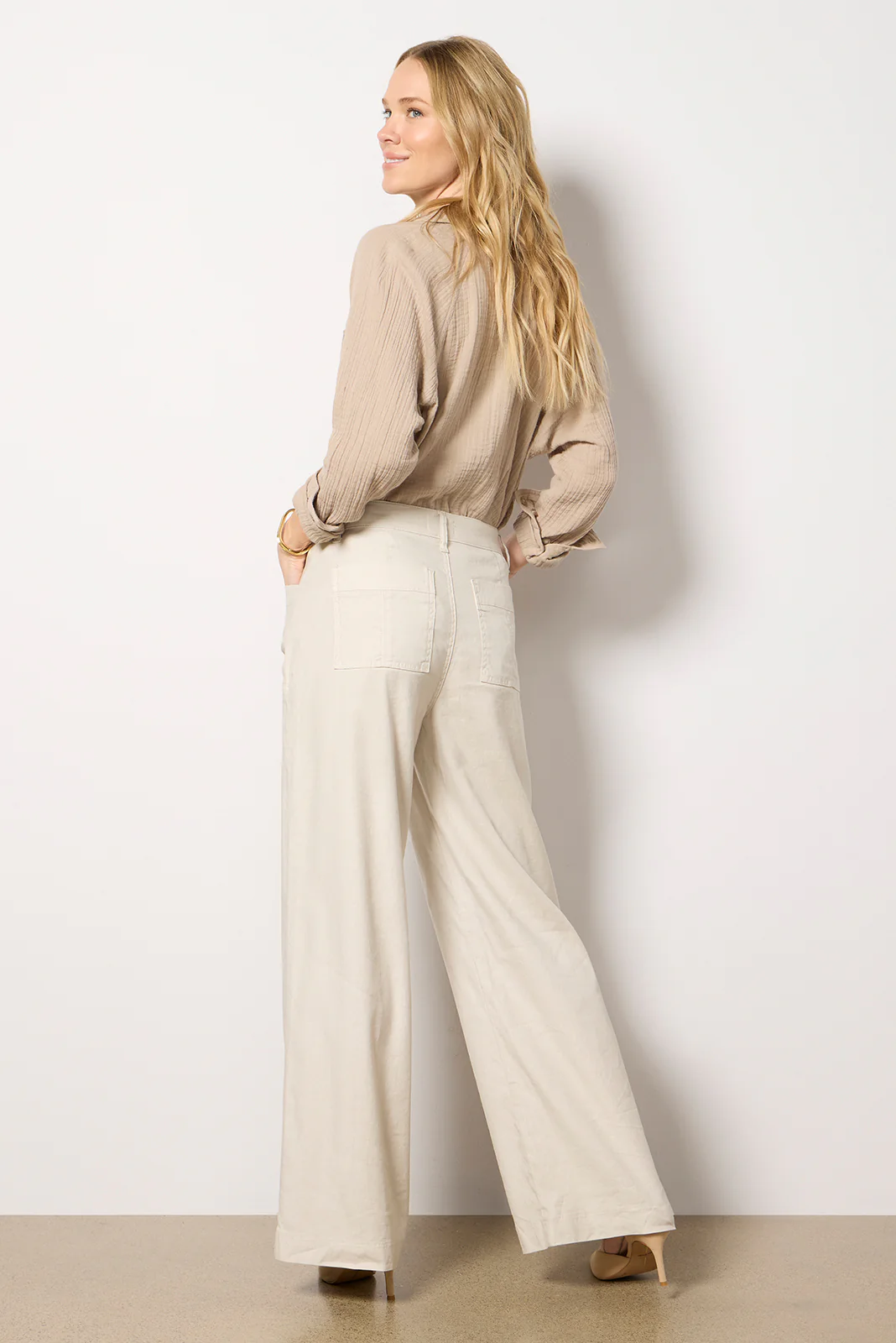 Joelle Stretch Linen Trouser - Image 4