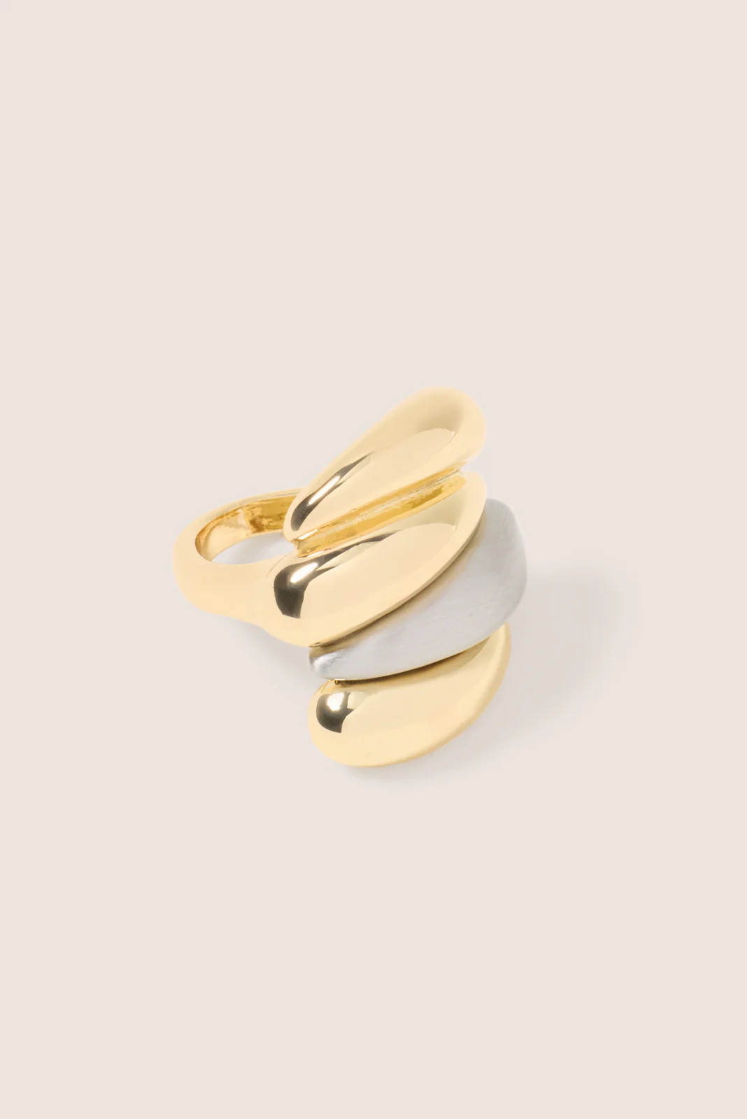Lea TwoTone Statement Ring - Image 2