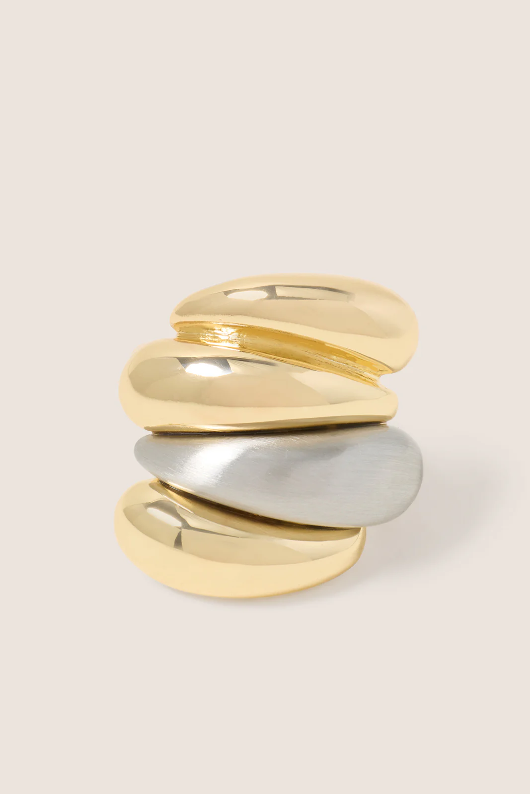 Lea TwoTone Statement Ring - Image 3