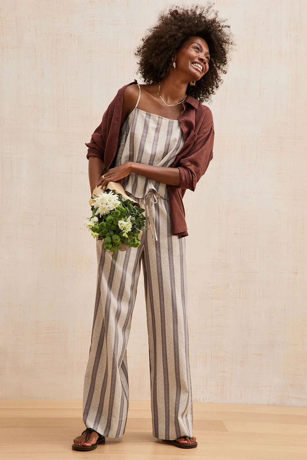 Leah Linen Stripe Pant - Image 8