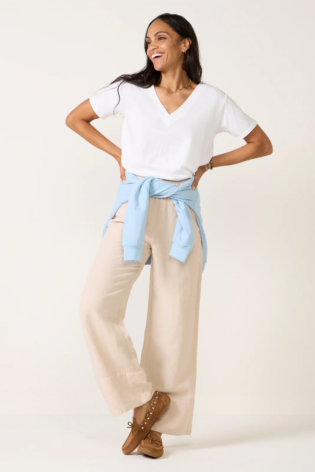 Linen Wide Leg Pant