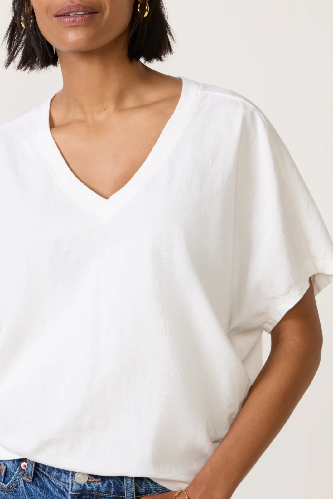 Livia Easy V Neck Top - Image 3