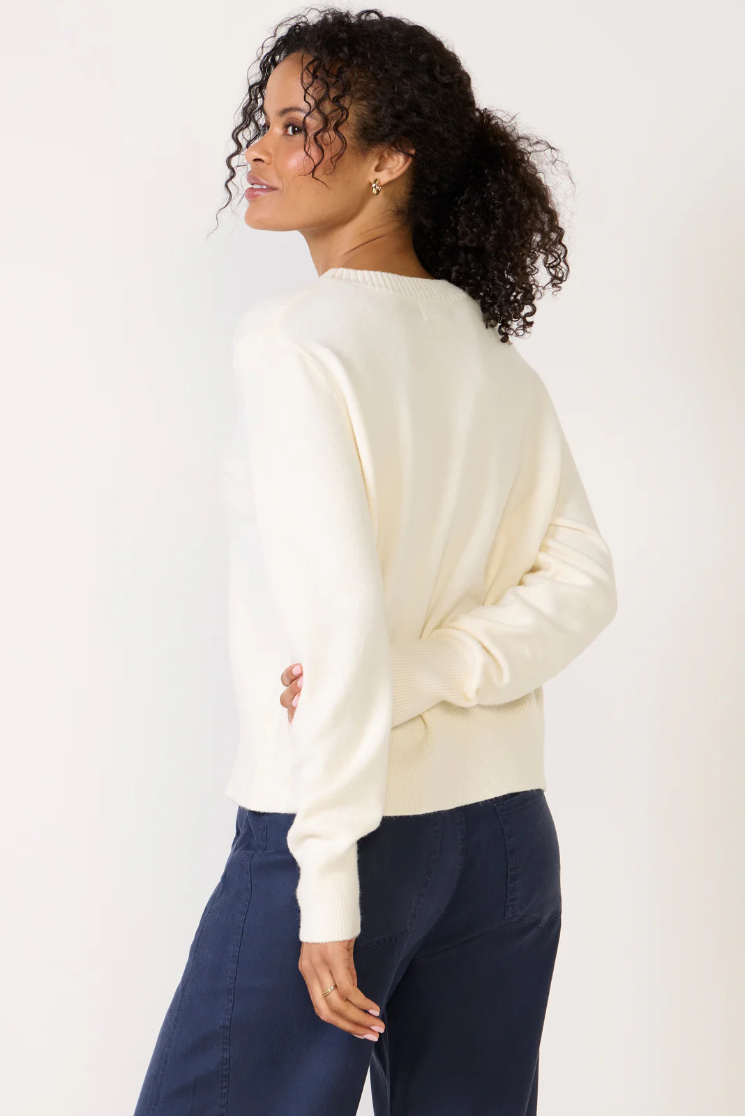 Maeve Mixed Rib TwoFer Sweater - Image 4