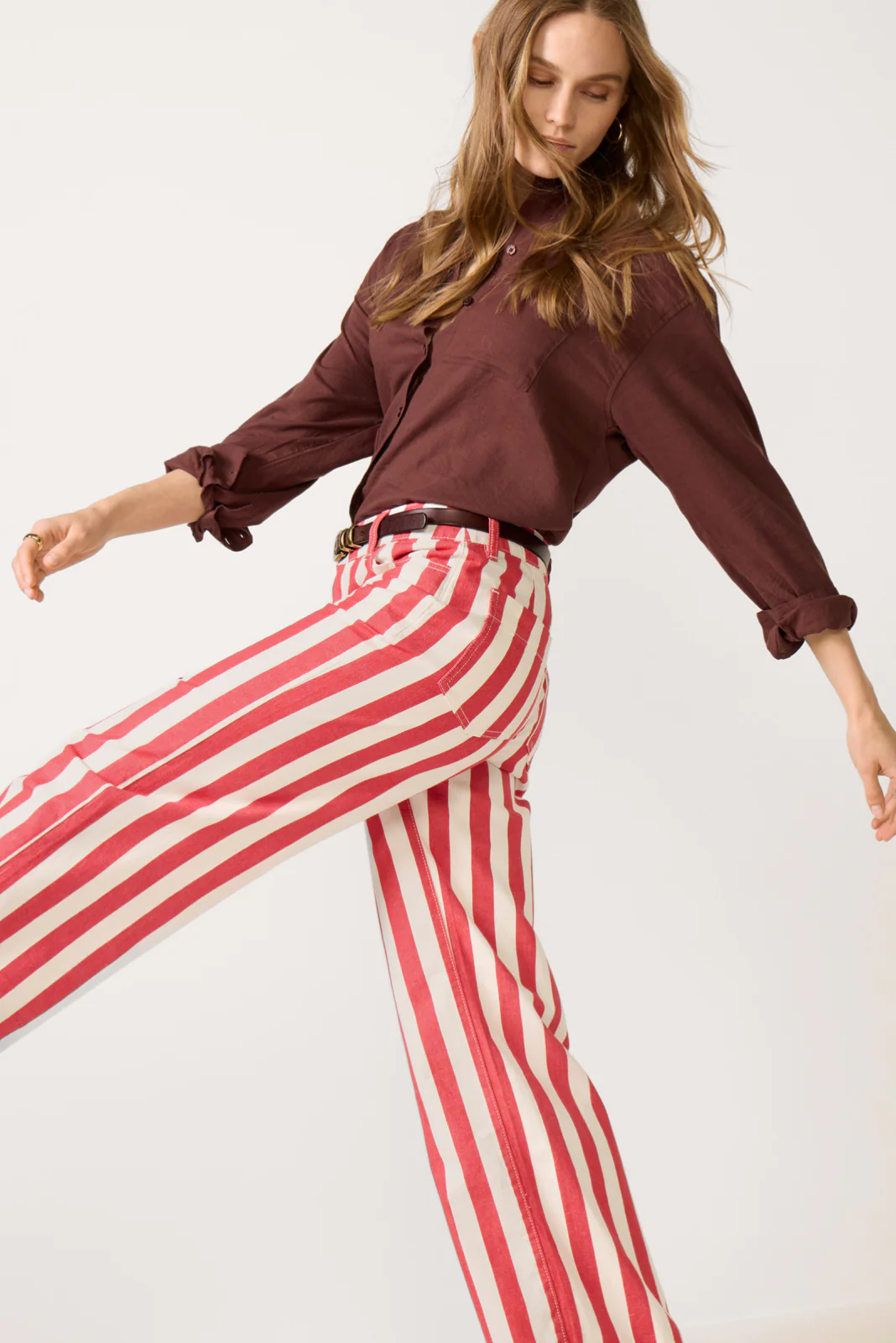 Maker Wide Leg Stripe Pant - Image 2