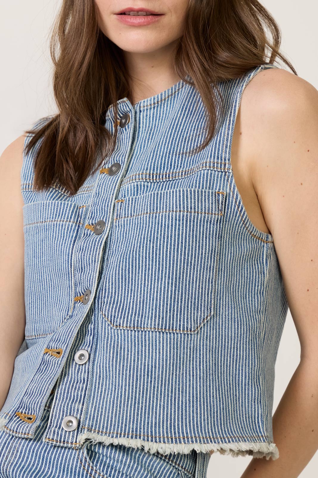 Nicki Railroad Stripe Vest - Image 3
