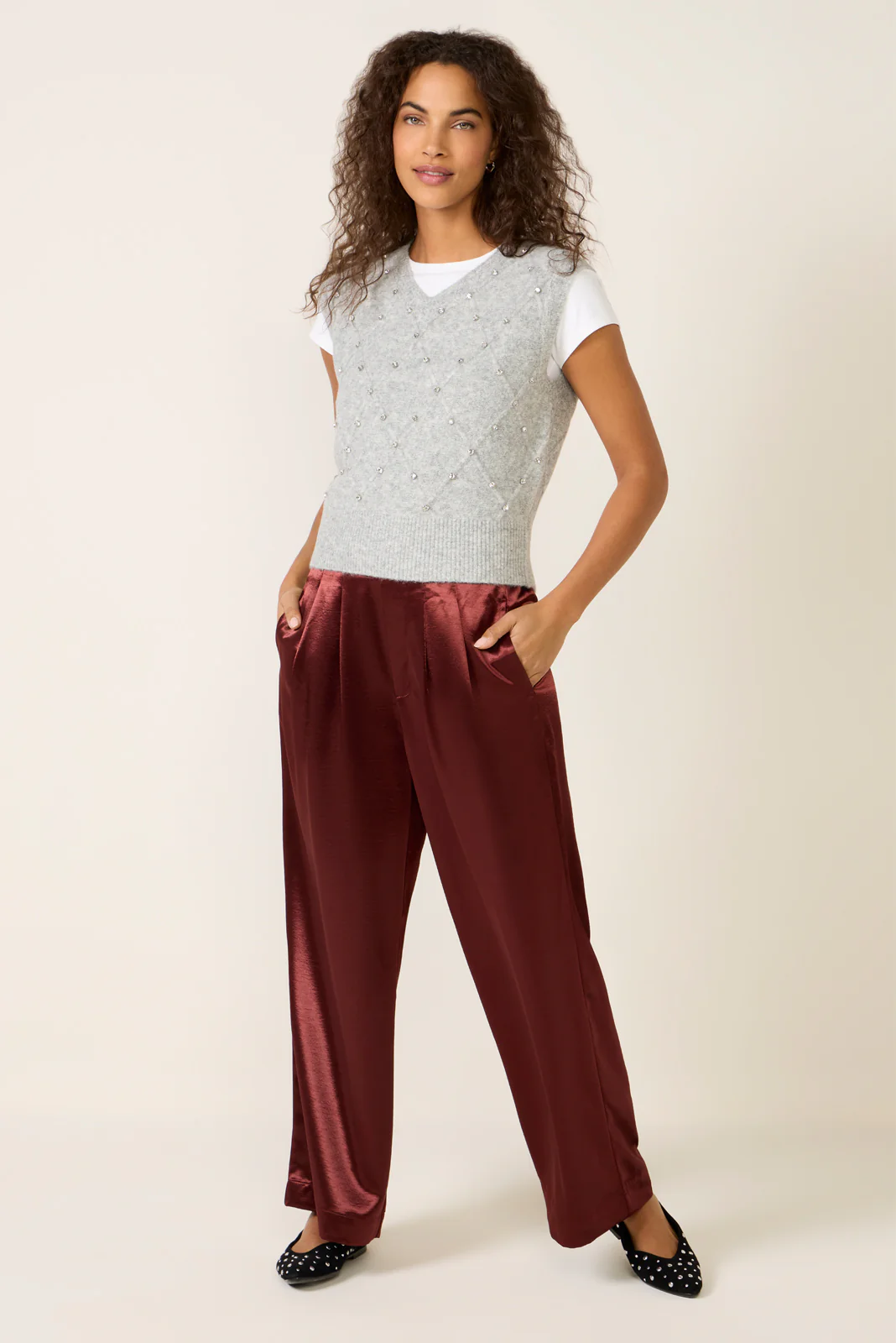 Noma Rhinestone Sweater Vest - Image 2