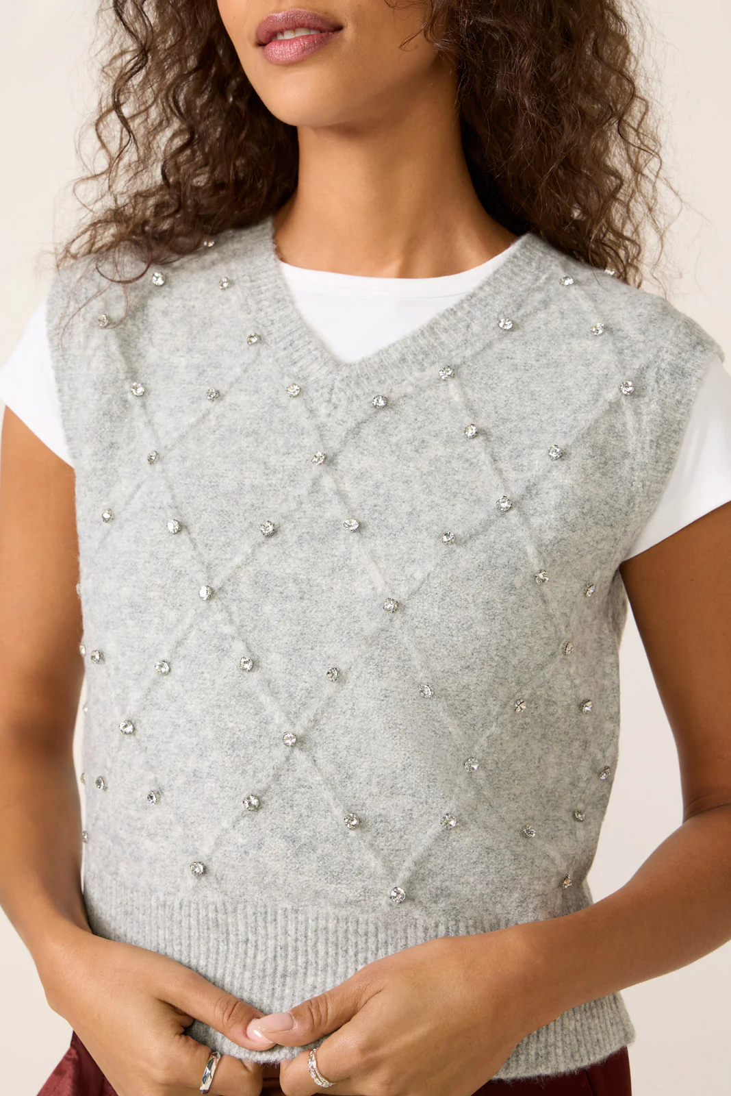 Noma Rhinestone Sweater Vest - Image 3