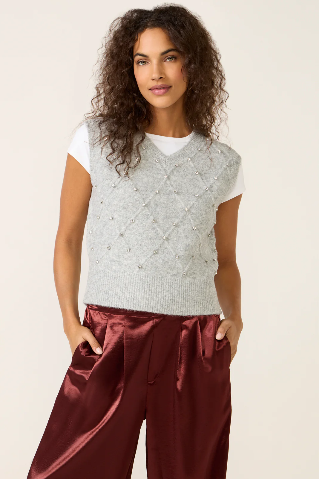 Noma Rhinestone Sweater Vest - Image 5