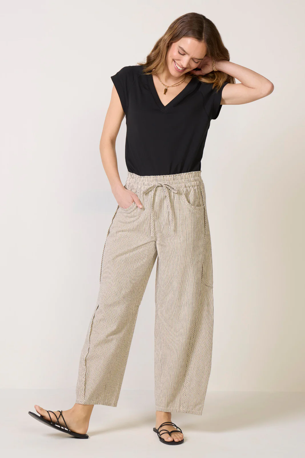 Nora V Neck Muscle Tee - Image 2