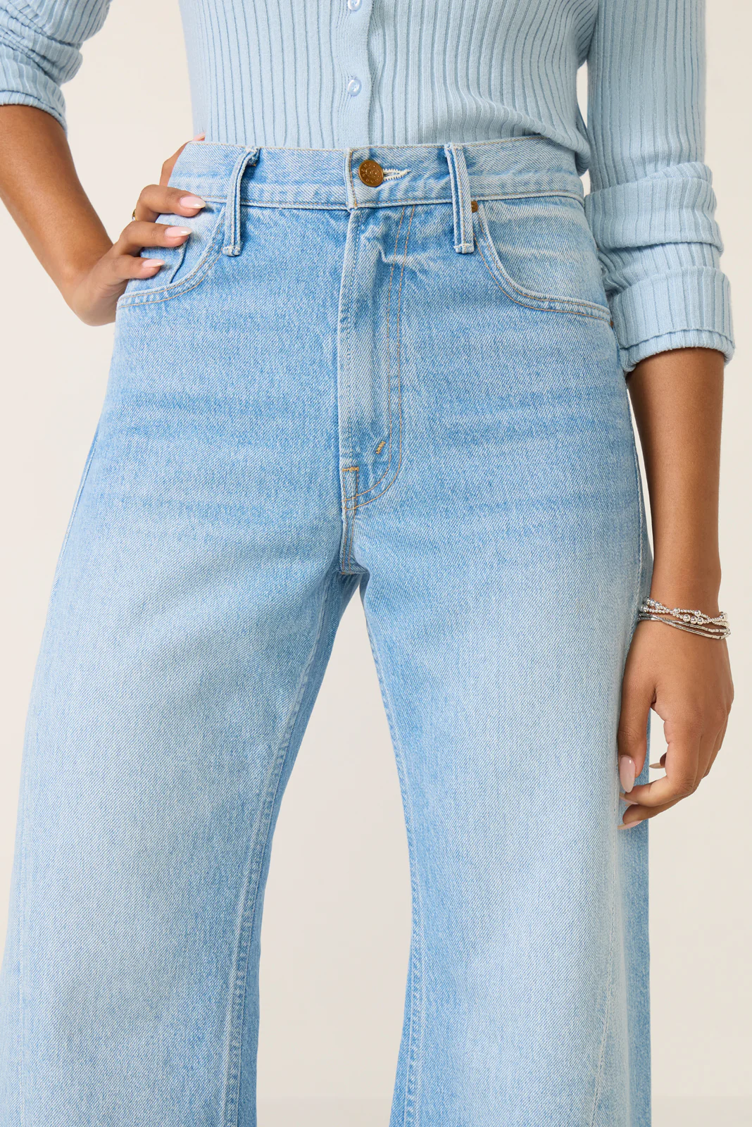 Petite Lil Lemon Twist Sneak Wide Leg Jean - Image 2