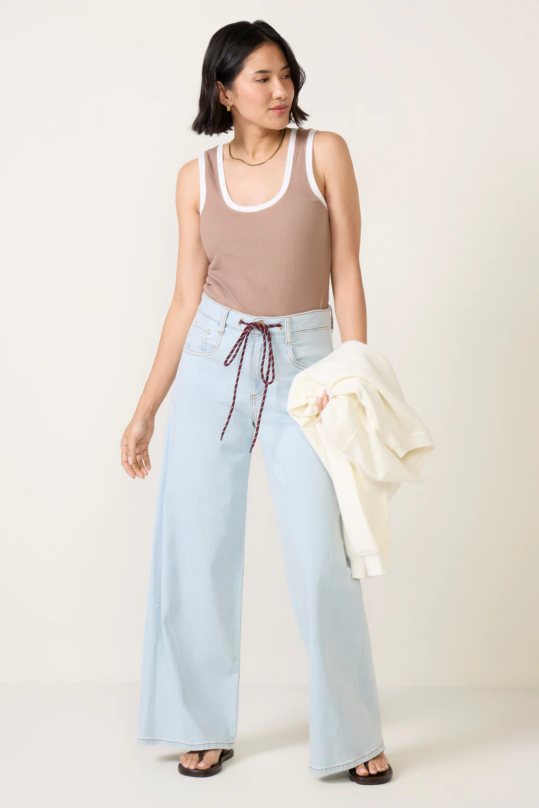 Petite Maya Wide Leg w Tie Waist - Image 5