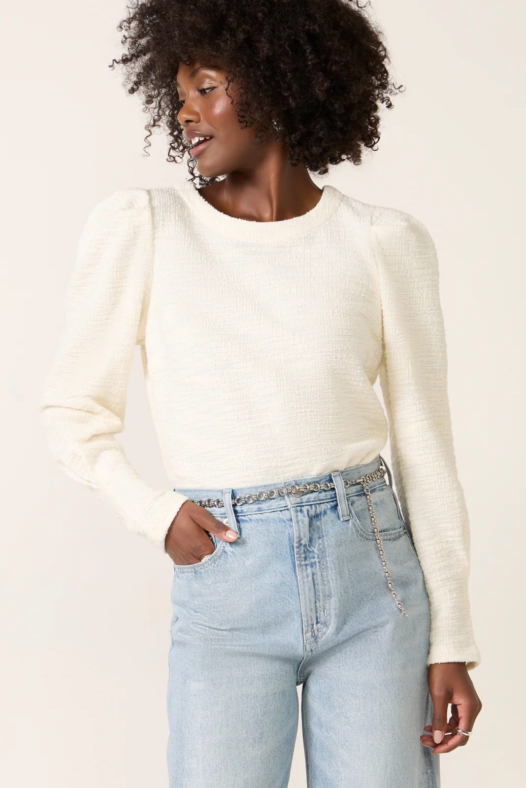 Polly Knit Tweed Top - Image 5