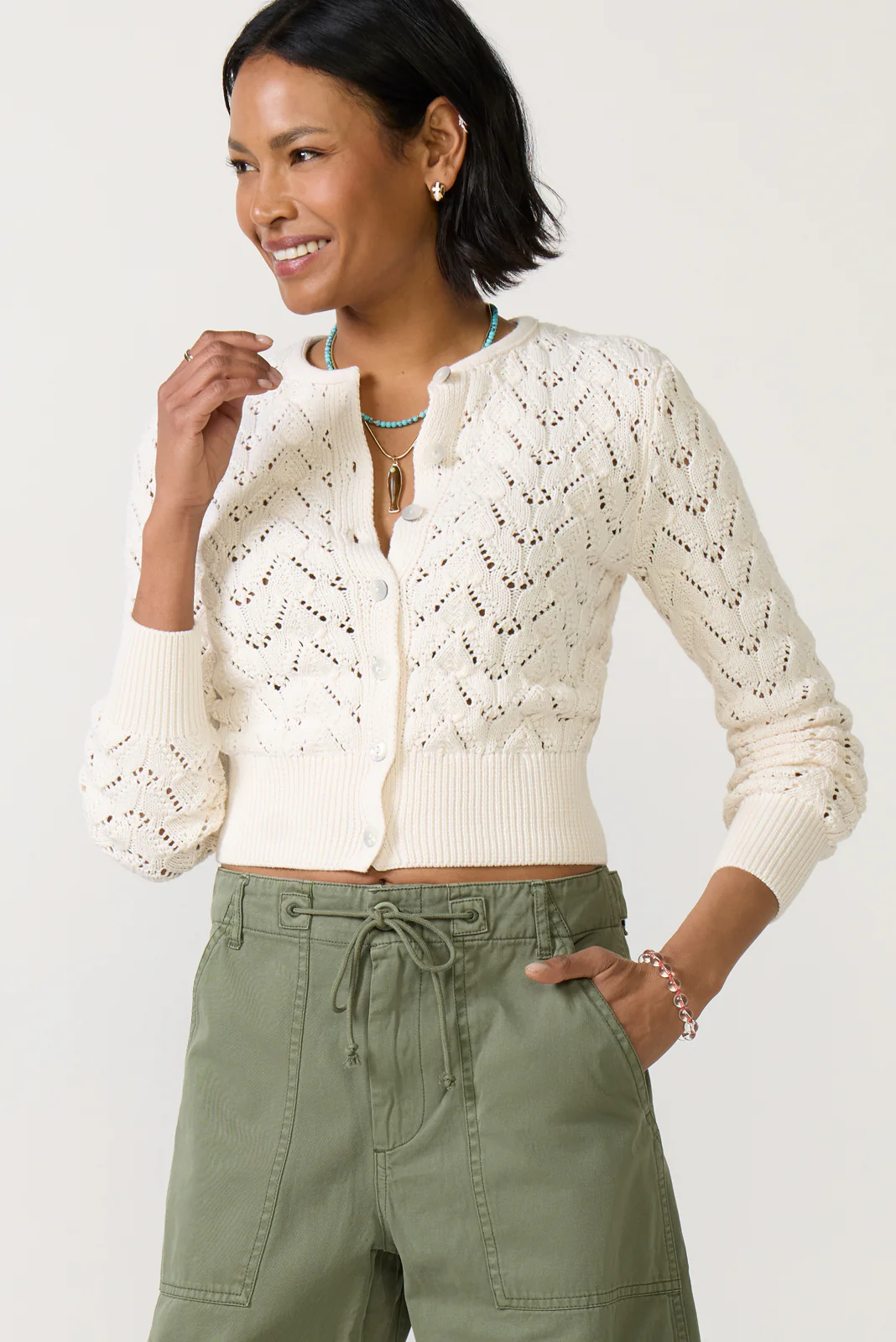 Pretty In Pointelle Cardigan - Image 5