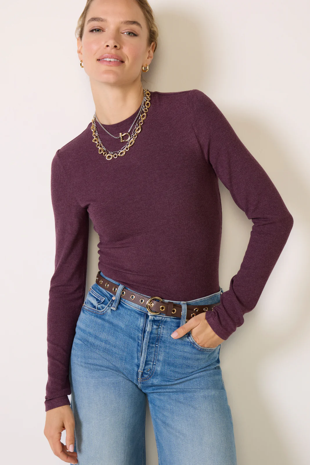 Rilo Rib Long Sleeve Top - Image 2