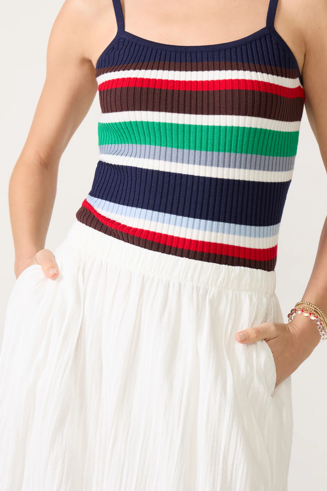 Shadow Stripe Maxi Skirt - Image 2