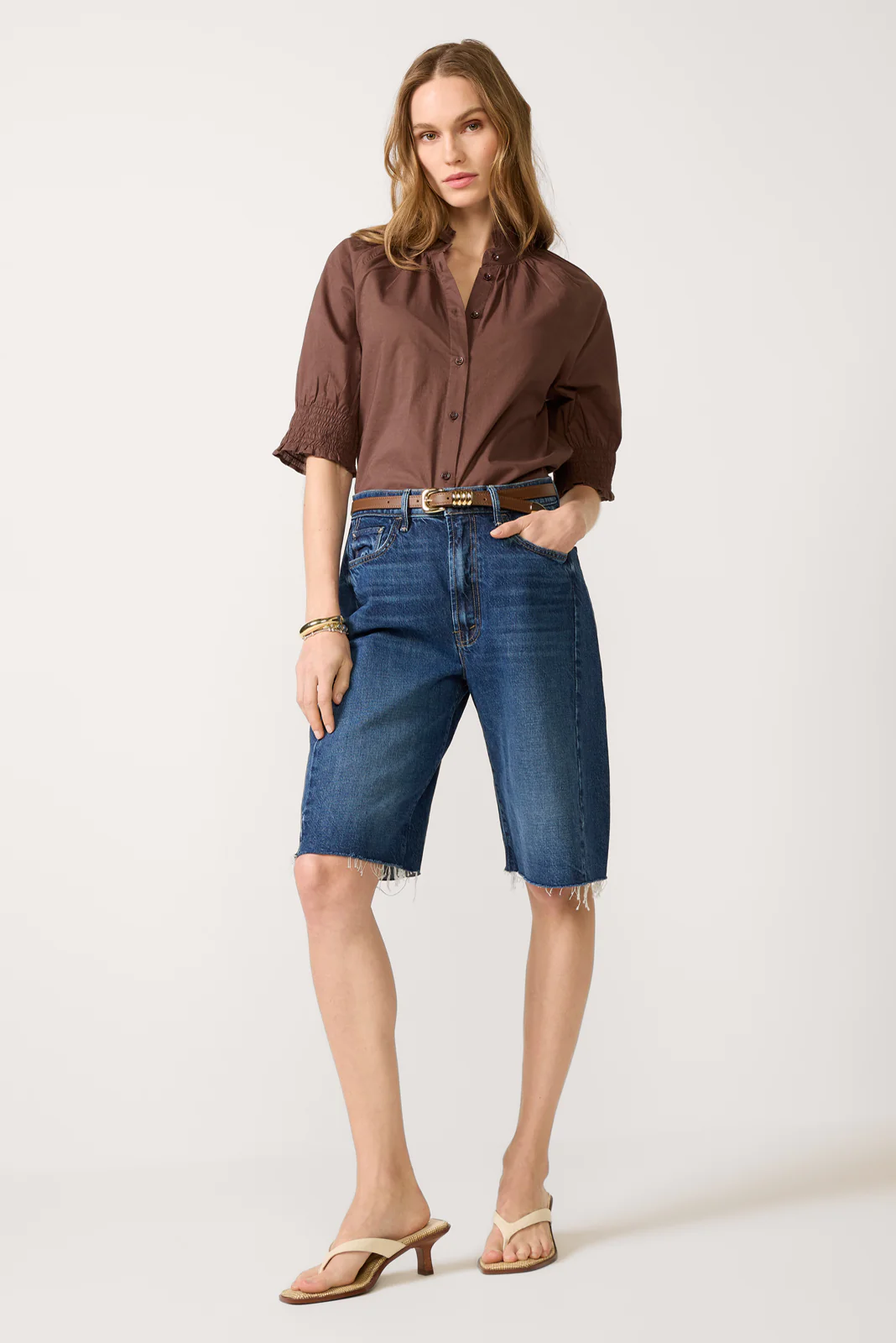 Short Sleeve Ruffle Neck Shirt - Image 2