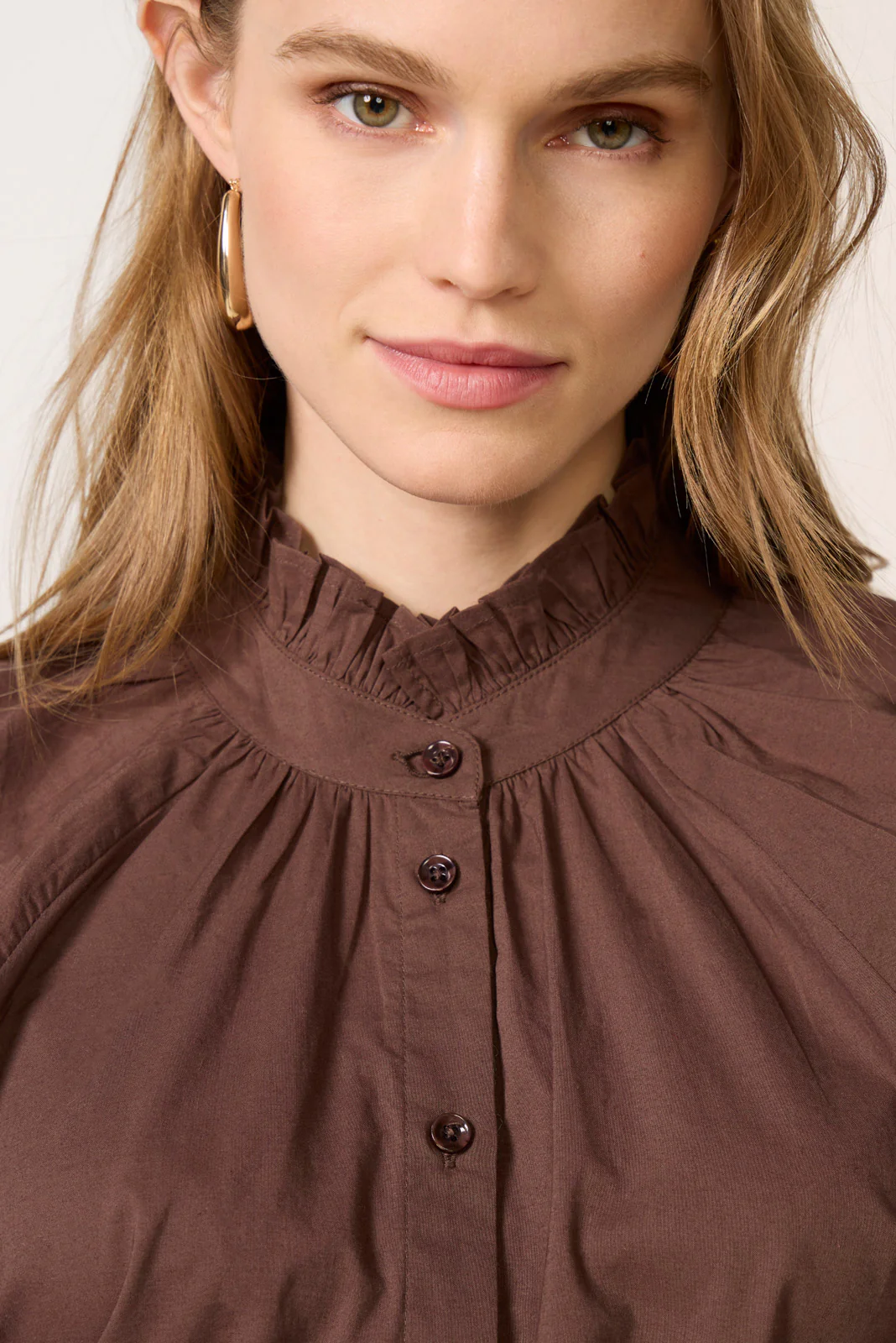 Short Sleeve Ruffle Neck Shirt - Image 5