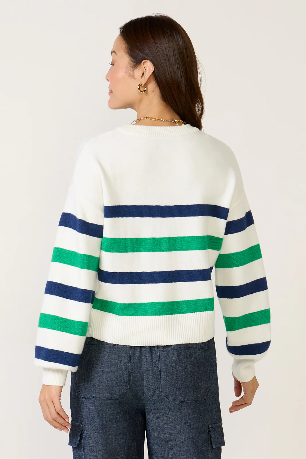 Skye Volume Sleeve Striped Sweater - Image 4
