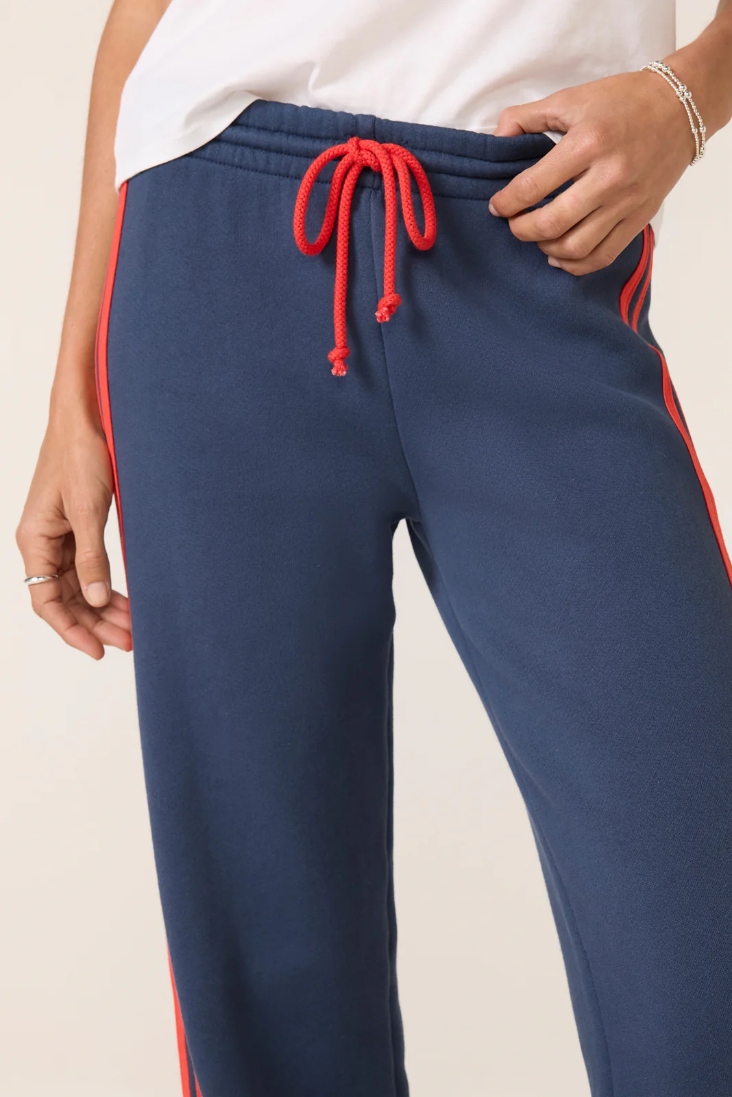 Solid Wide Leg Track Pant - Image 2