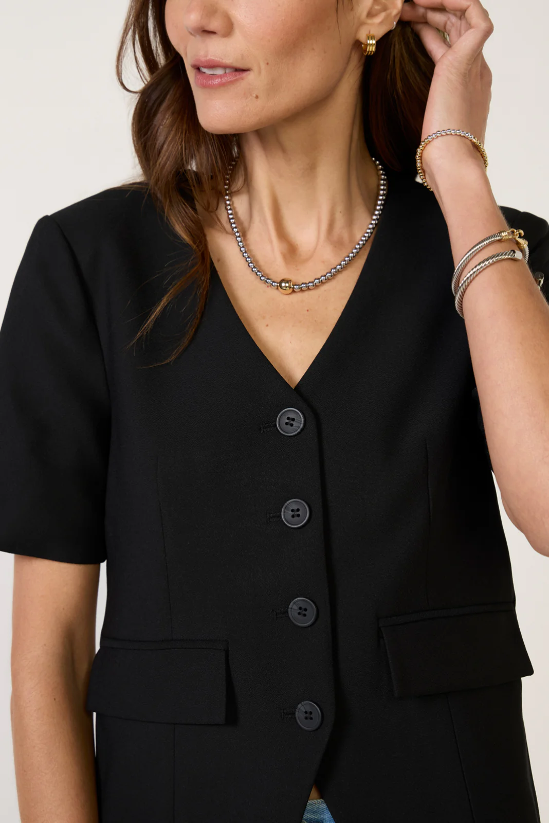 Sophia Short Sleeve Blazer - Image 3