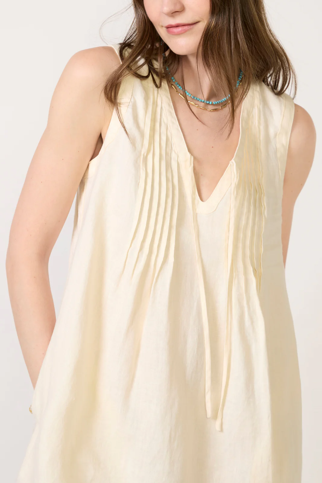 Stella Linen Mini Dress - Image 3