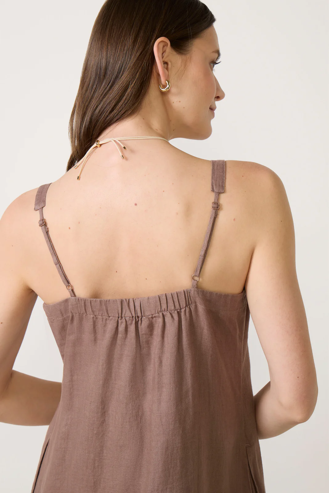 Stella Linen Pintuck Dress - Image 3