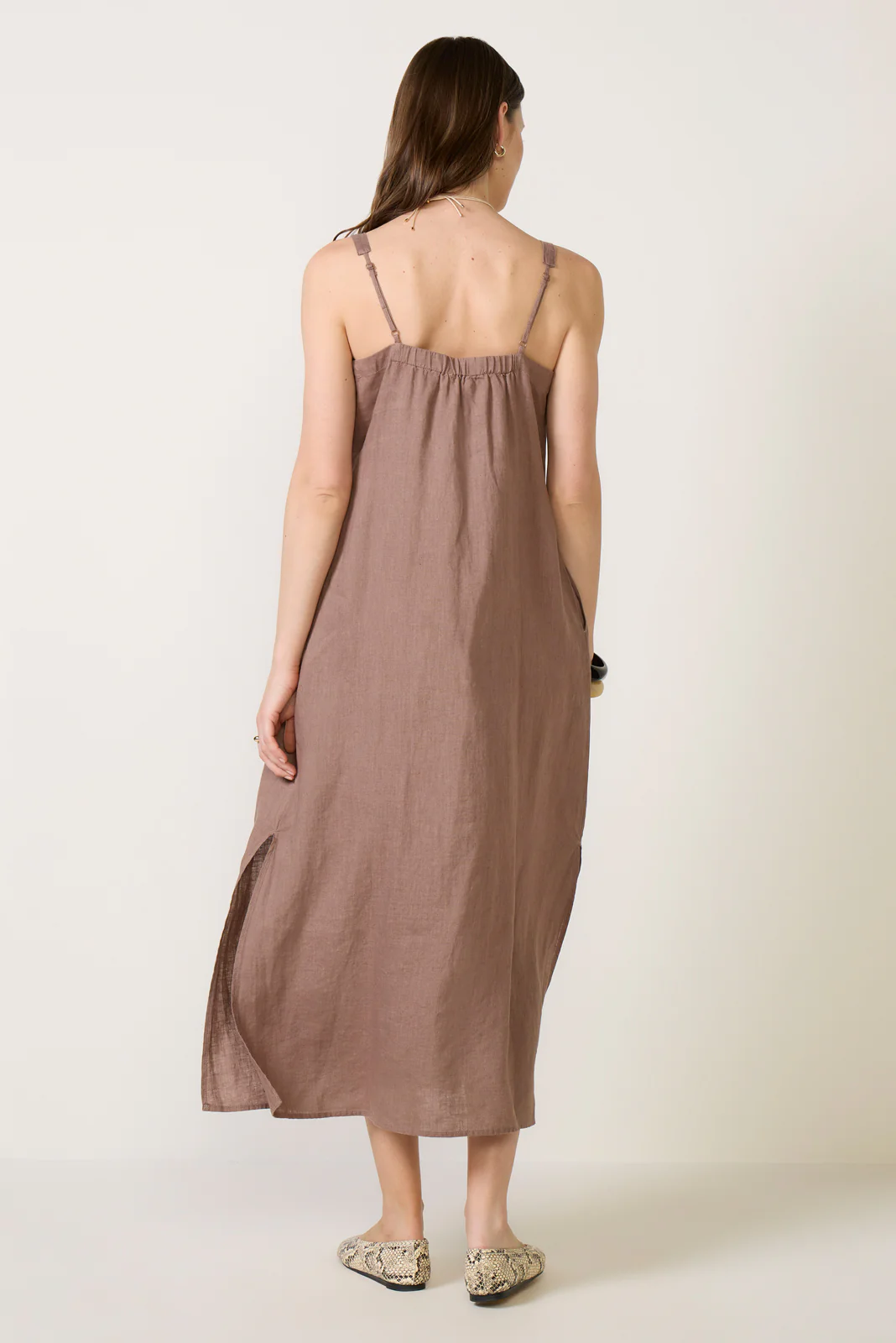 Stella Linen Pintuck Dress - Image 4