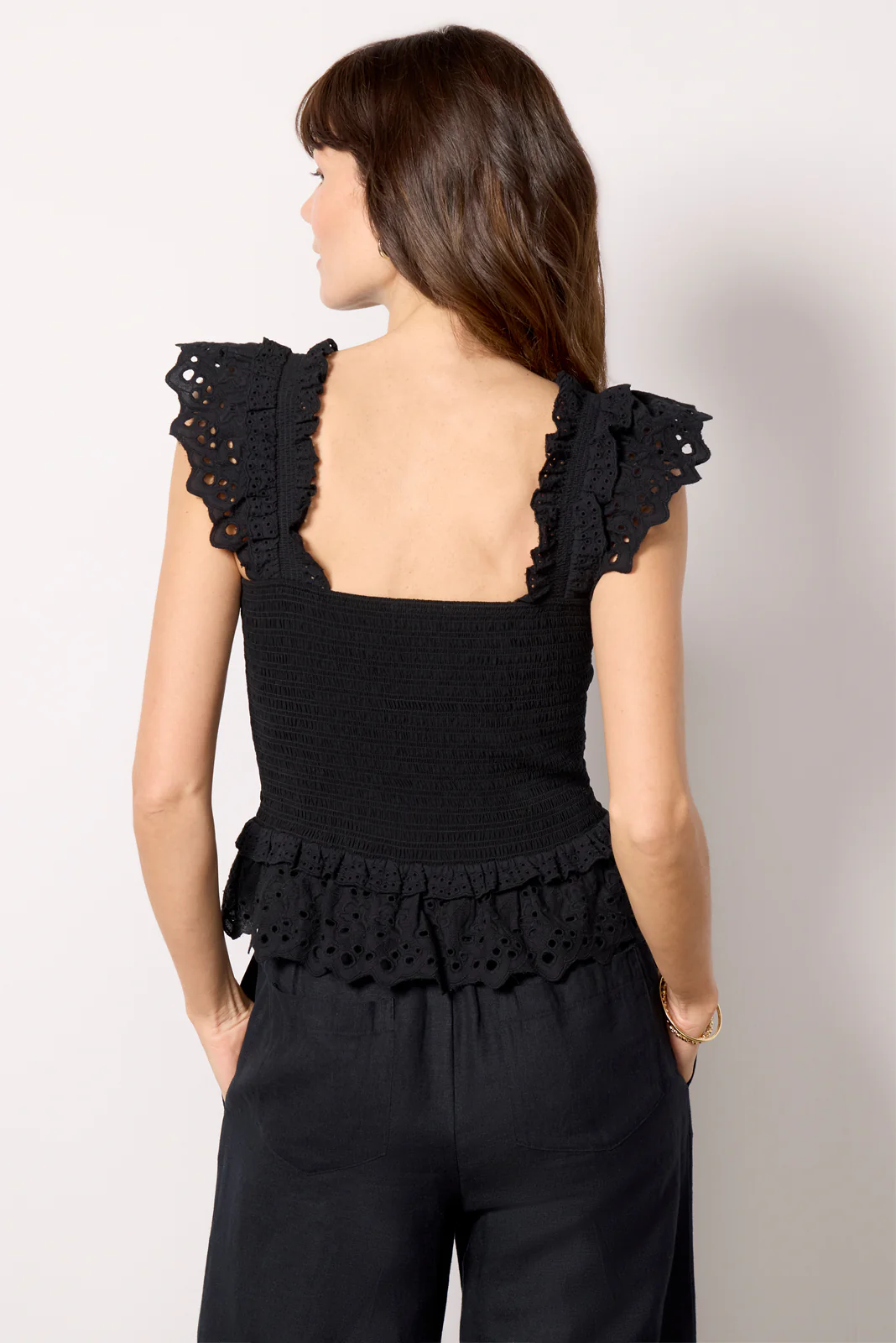 Talia Smocked Flutter Tank - Image 4