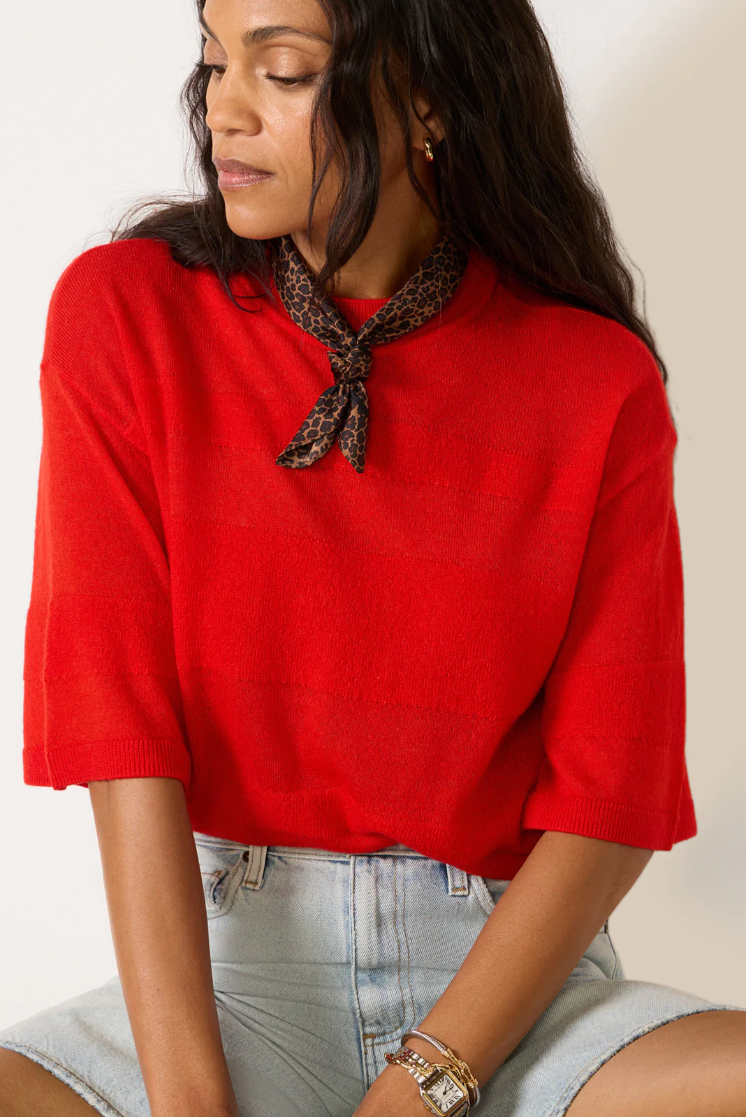 Tara Featherweight Sweater Tee - Image 3