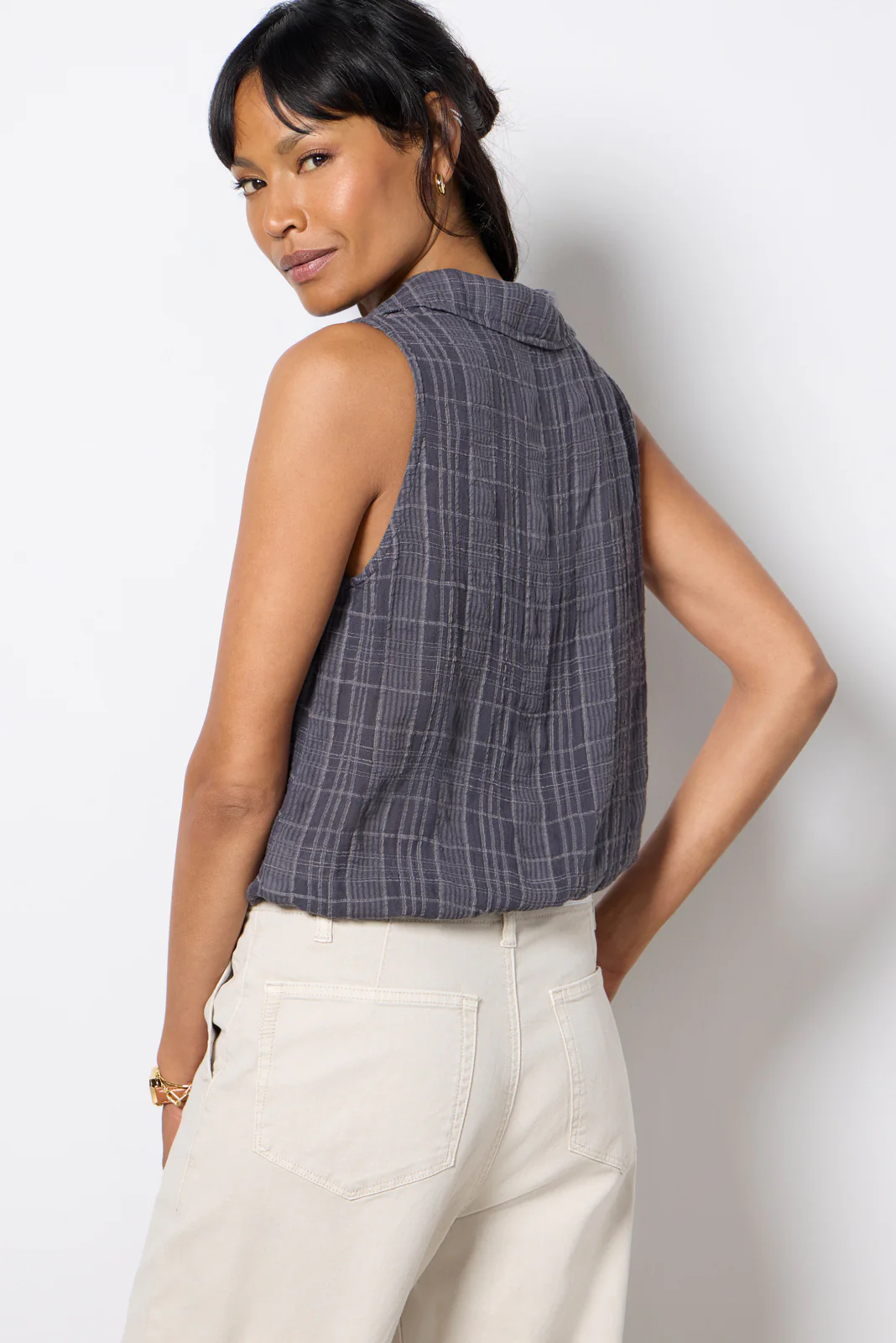 Textured Collar Tank - Image 4