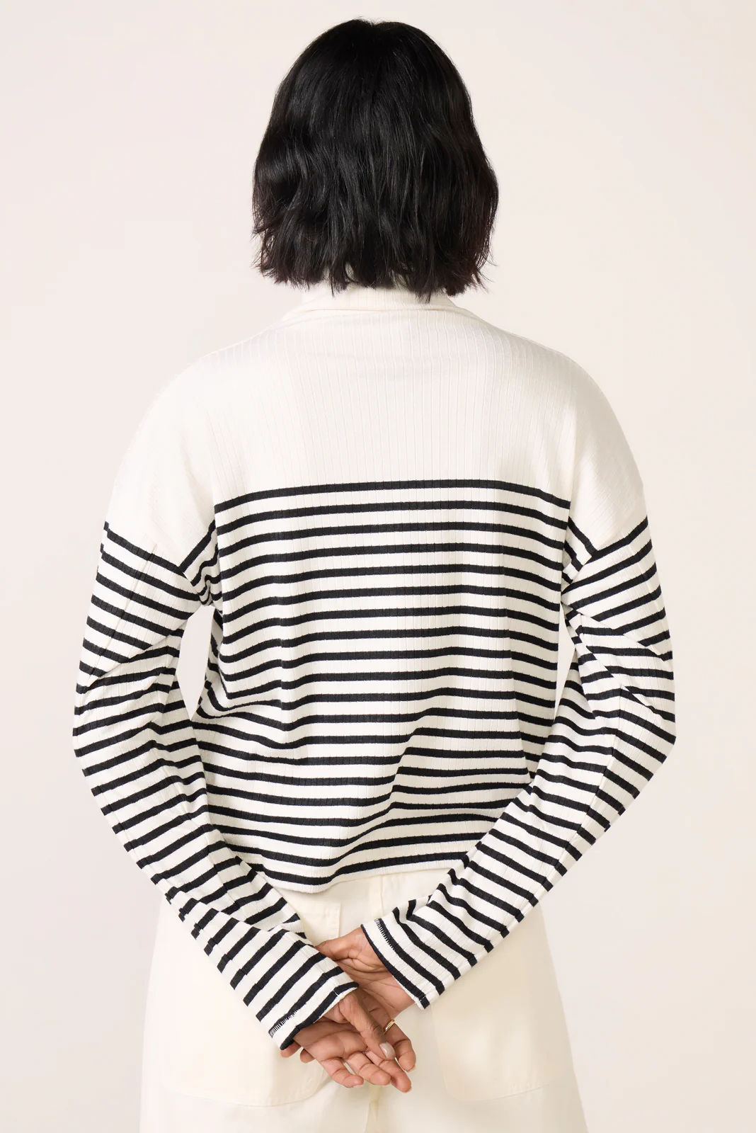 The Knit Rib Stripe Turtleneck - Image 4