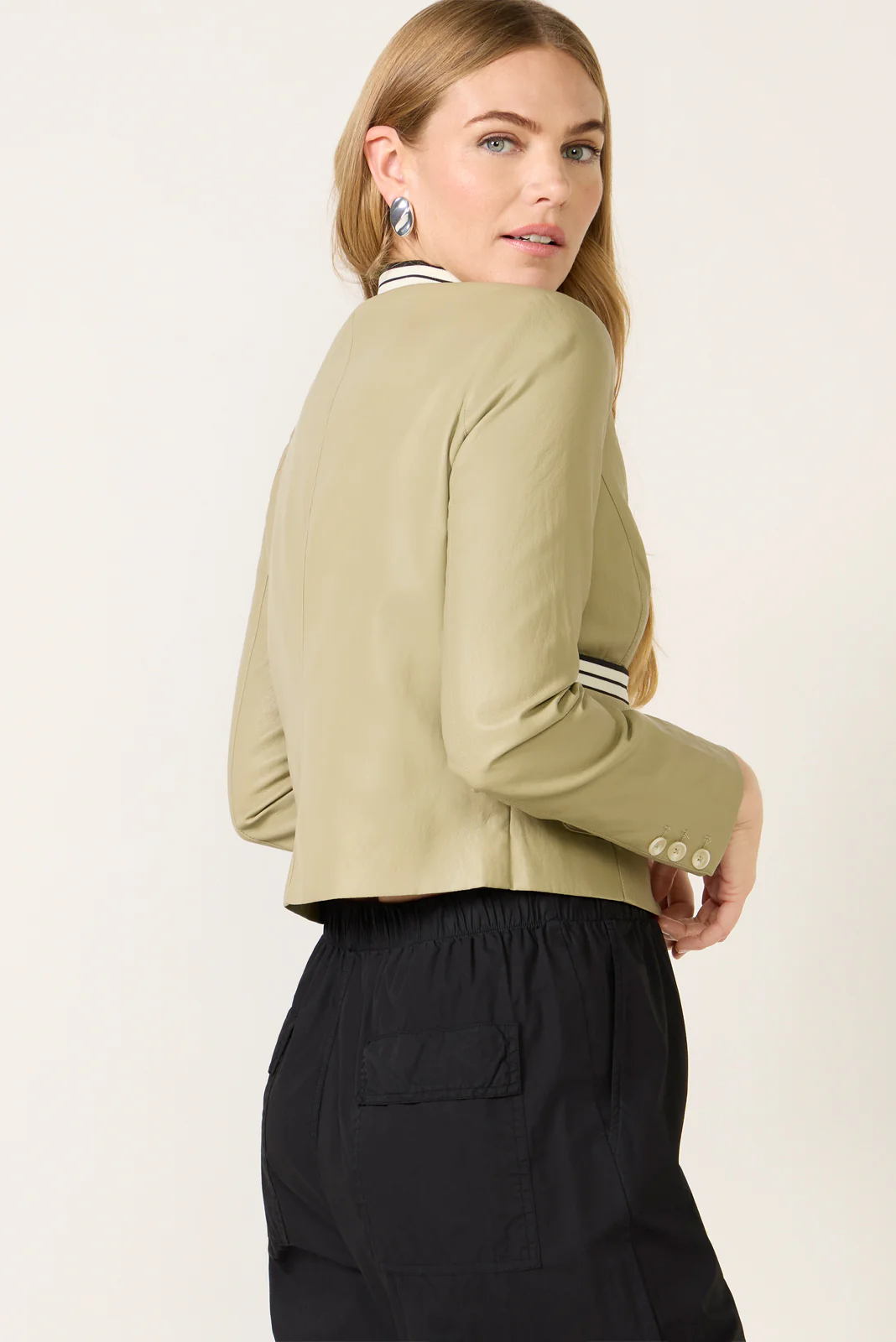 Torrence Collarless Varsity Blazer - Image 4
