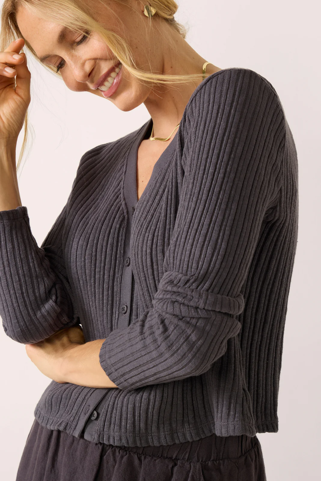 Variegated Stripe Cardigan - Image 3