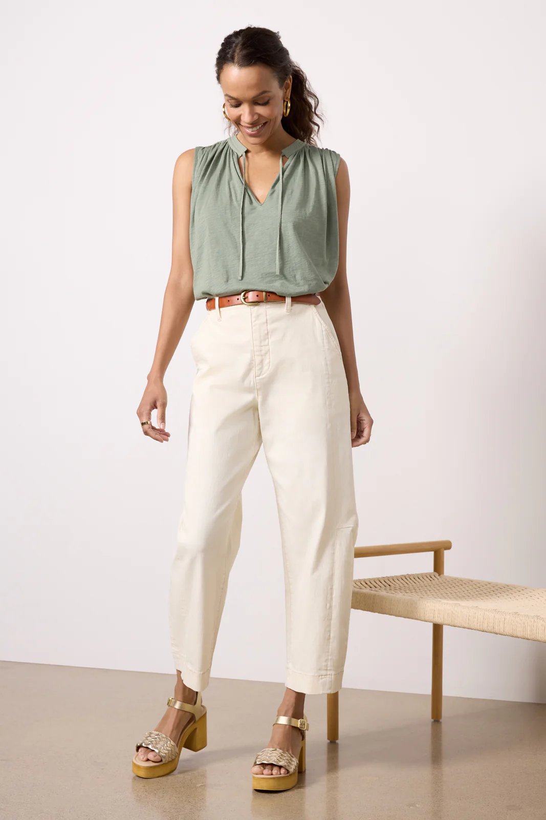 Via Tie Front Tank - Image 3